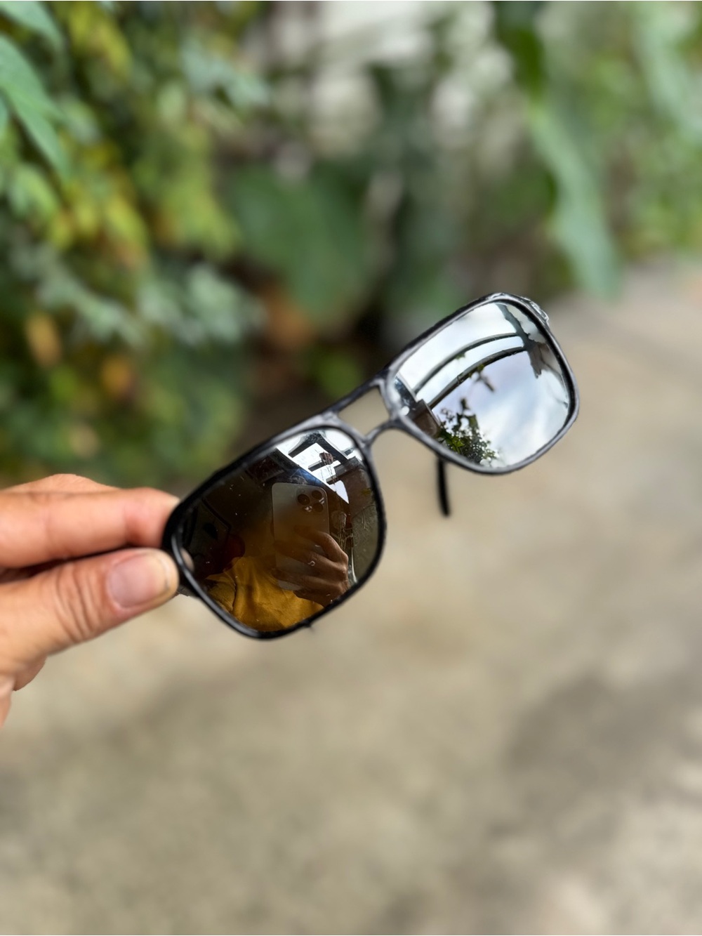 Vtg Black Aviator Sunglasses - Polarized UV Protection